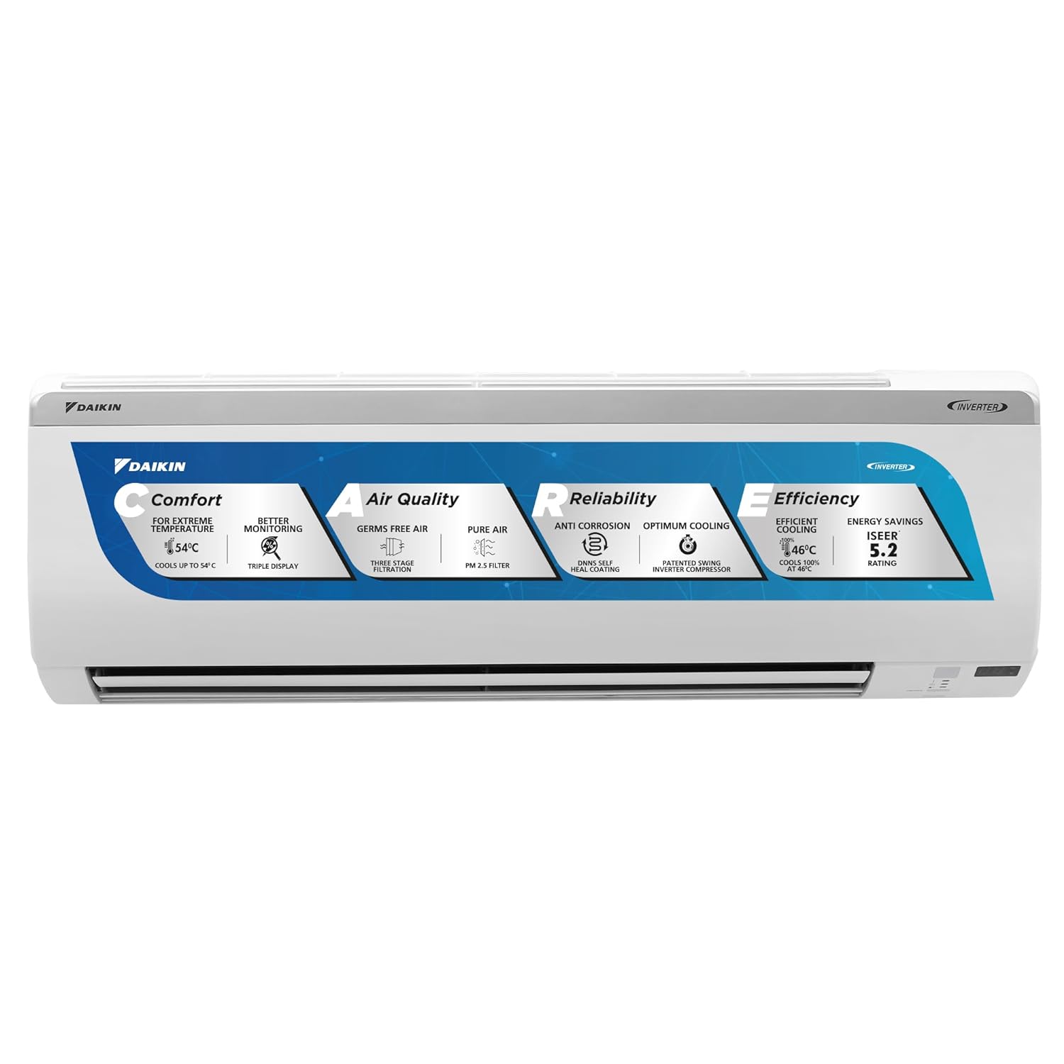 Daikin 1.5 Ton 3 Star Inverter Split AC (Copper, PM 2.5 Filter, FTKC50UV, White)