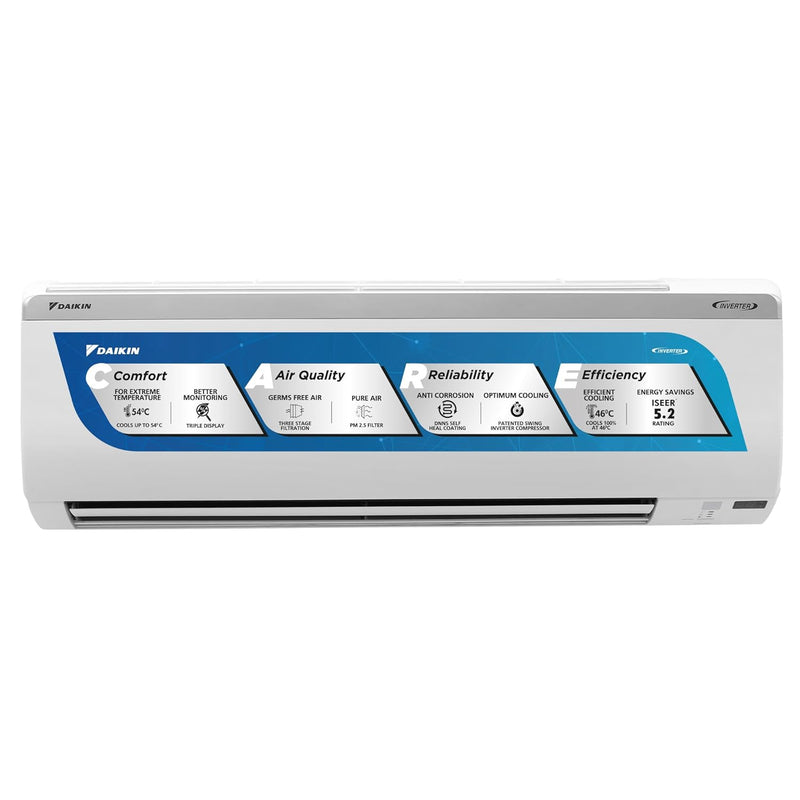 Daikin 1.5 Ton 3 Star Inverter Split AC (Copper, PM 2.5 Filter, FTKC50UV, White)