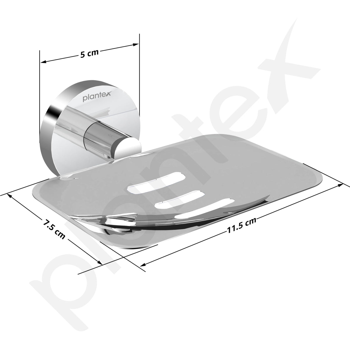 Plantex Smero Pure Brass Soap Dish/Stand/Holder for Bathroom & Kitchen/Bathroom Accessories - Circle (Chrome)-3