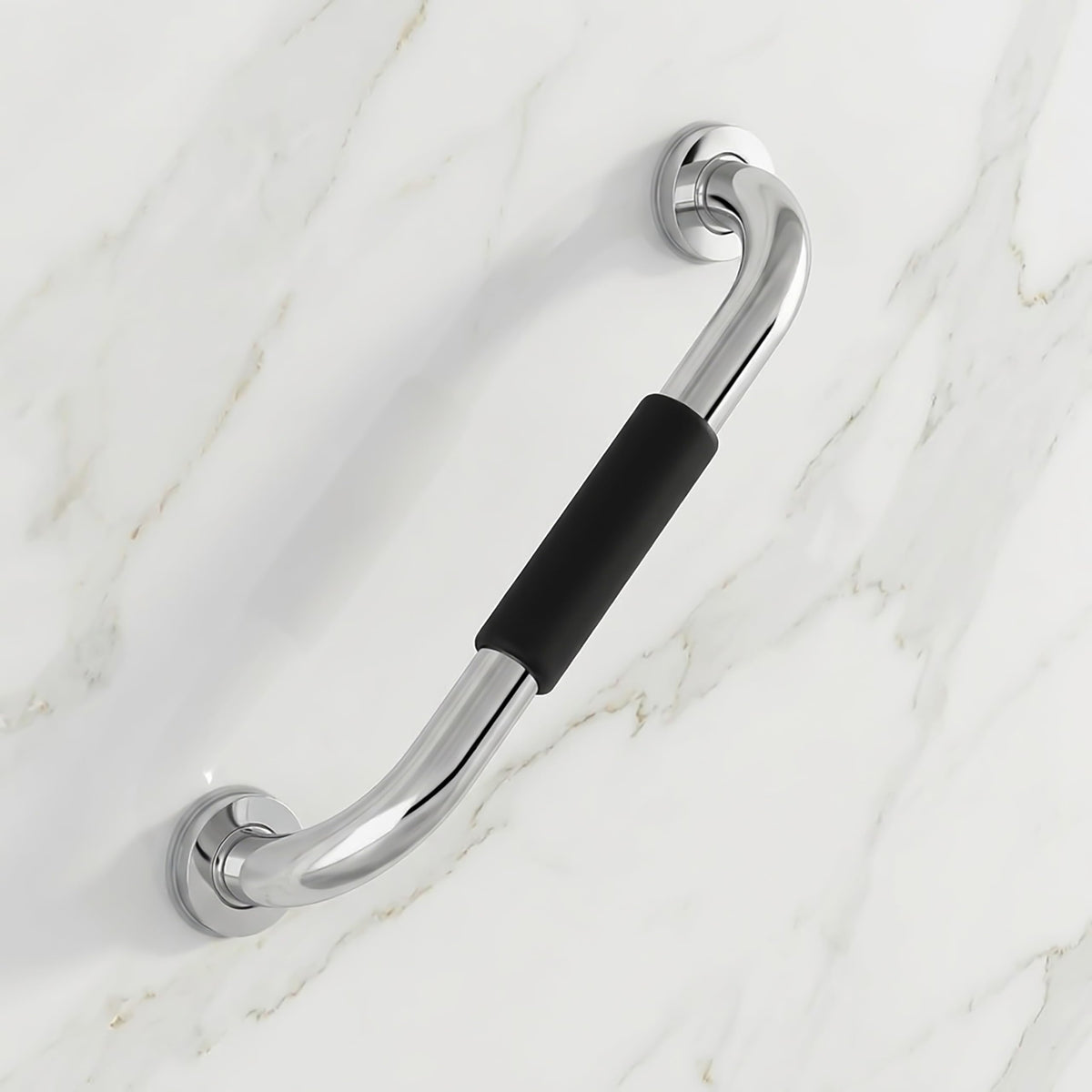 Plantex High Grade Stainless Steel Grab Bar for Toilet with Grip/14-inch Anti-Slip Handle for Bathroom Support - Pack of 1 (Chrome)