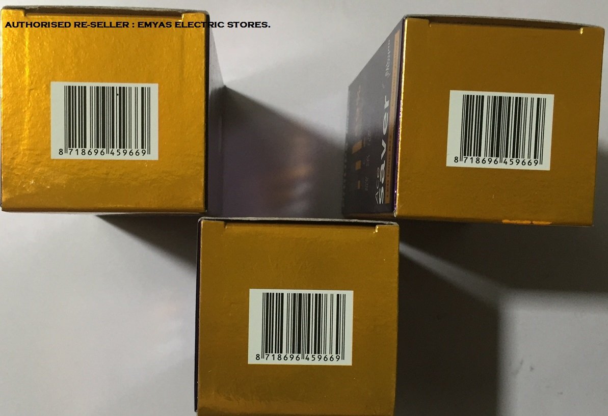 Philips 3W B22 LED Warm White Bulb, Pack of 3 (Ace Saver)