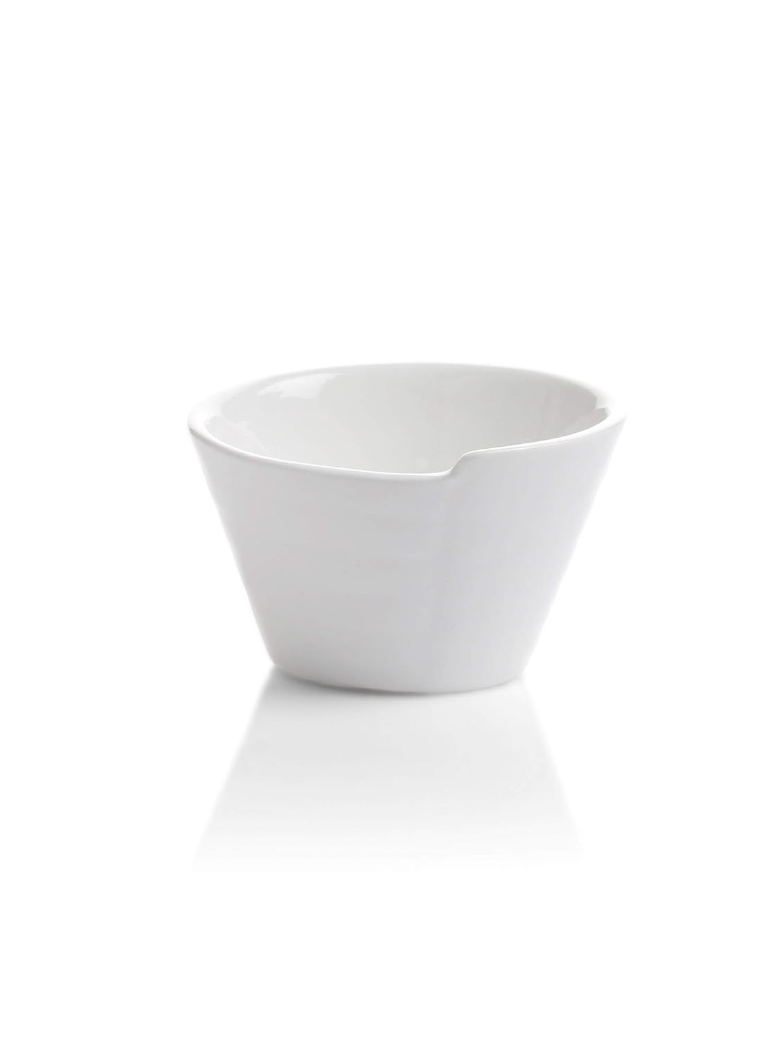 Clay Craft Basics White Ceramic Serving Bowl Set, Stackable can be Served as Dipping Bowls, chatni Bowls,Sauce Bowls, Soy Sauce and Ketchup Bowls(Set of 4)