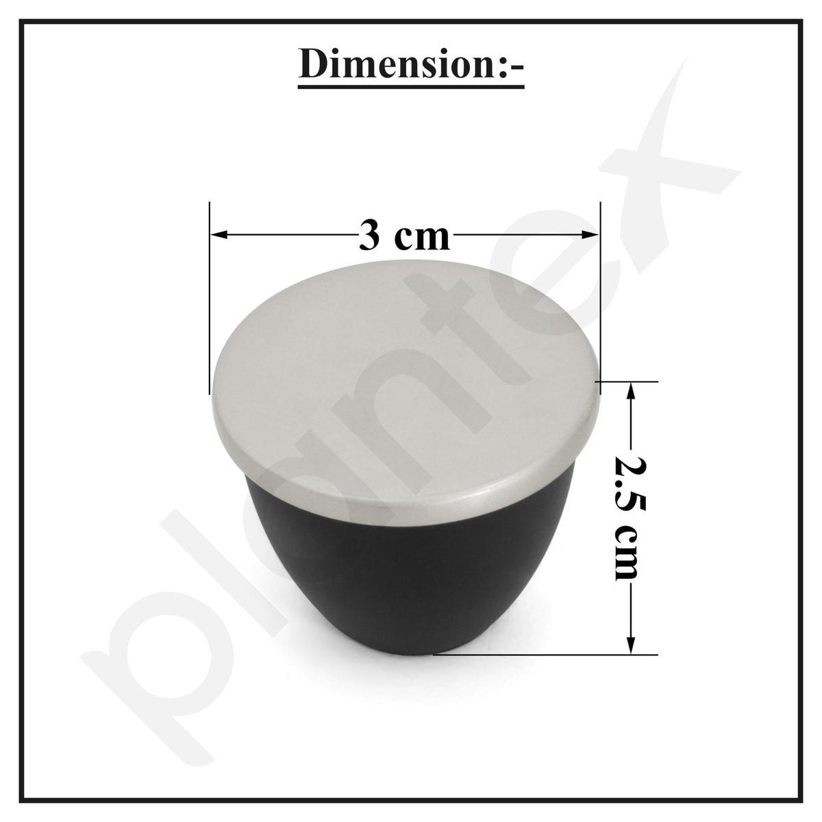 Plantex Knobs for Drawer/Drawer Knobs/Knobs for Cabinets/Pull-Push Knobs for Kitchen/Bedroom Drawer - Pack of 1 (Satin Black)-3
