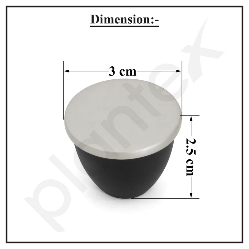 Plantex Knobs for Drawer/Drawer Knobs/Knobs for Cabinets/Pull-Push Knobs for Kitchen/Bedroom Drawer - Pack of 1 (Satin Black)-3