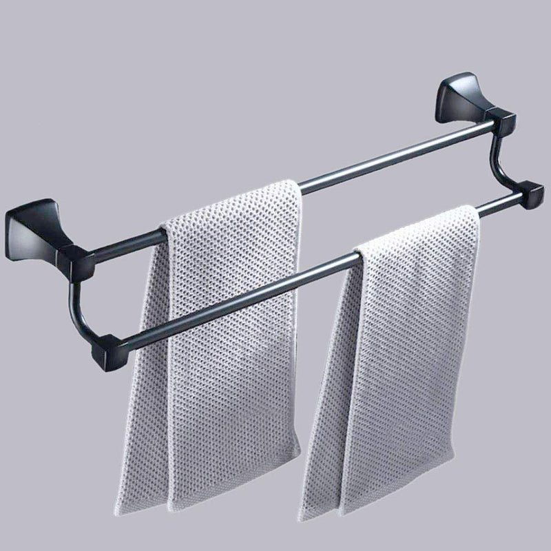 Plantex Space Aluminium Black Bathroom Accessories Set of 5-pcs/Bathroom Hardware Set (Towel Rod/Napkin Ring/Paper Holder/Soap Dish/Tumbler Holder)-2