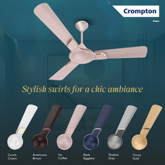 Crompton Premion AVANCER SWIRL 1200 mm (48 inch) 3 star Energy Efficient Ceiling Fan (Ice Coffee)-5