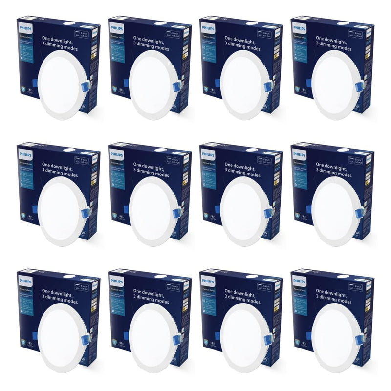 Philips Ultra Glow Dimmable 15-watt Round Ceiling Light (Pack of 12) (Natural White, B0DQ5HYVRV)
