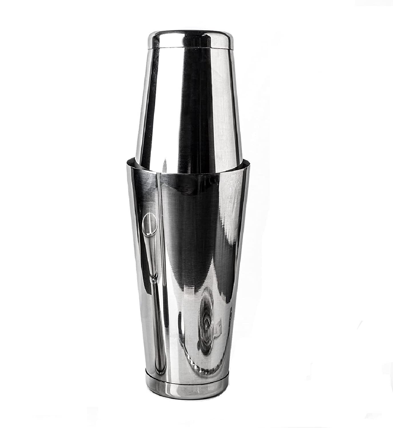 Dynore Stainless Steel Mixing Boston Cocktail Shaker, Professional Bartender Shaker Kit Weighted 750/540 ml Each - Set of 2