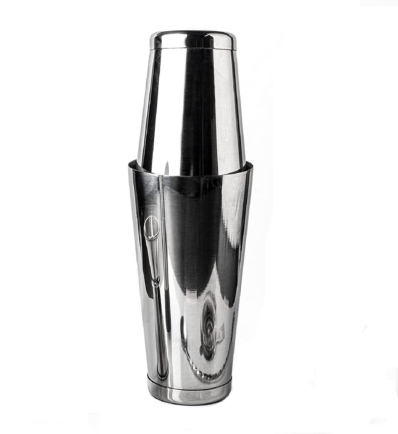 Dynore Stainless Steel Mixing Boston Cocktail Shaker, Professional Bartender Shaker Kit Weighted 750/540 ml Each - Set of 2