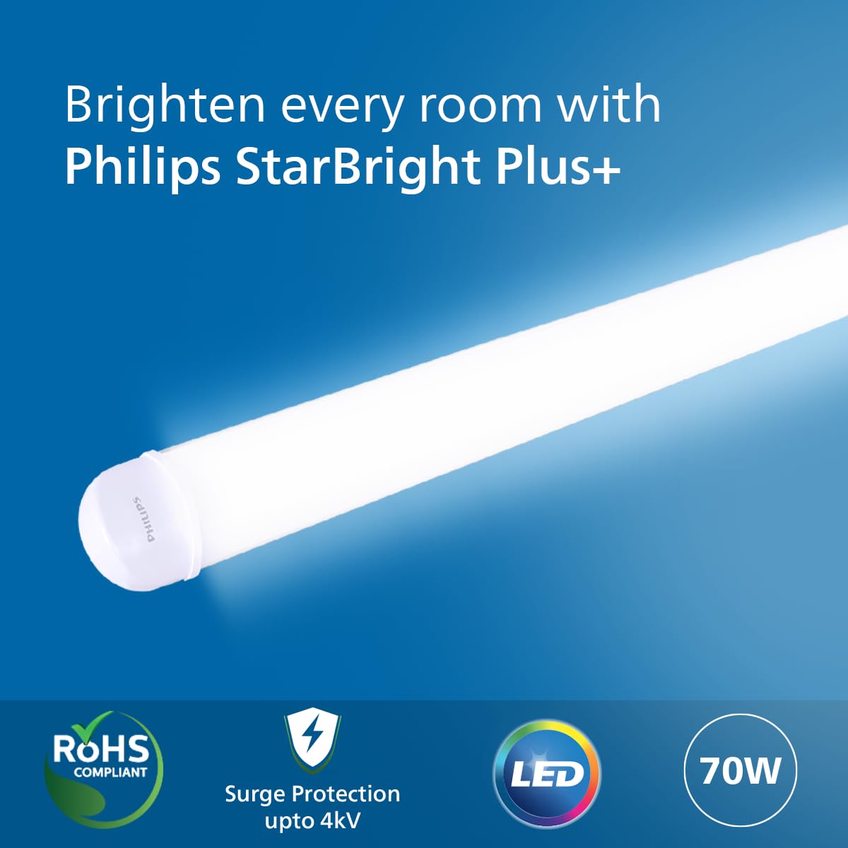 Philips StarBright Plus+ 70W Linear LED Batten (Pack of 10)