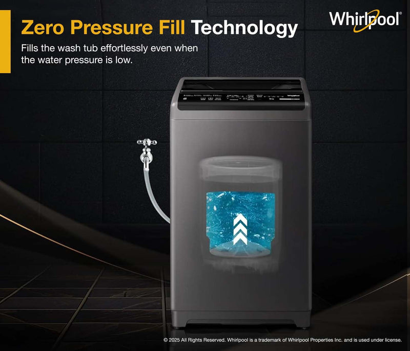 Whirlpool 7 kg Magic Clean 5 Star Fully Automatic Top Load Washing Machine Grey (MAGIC CLEAN 7.0 GENX GREY 5YMW)