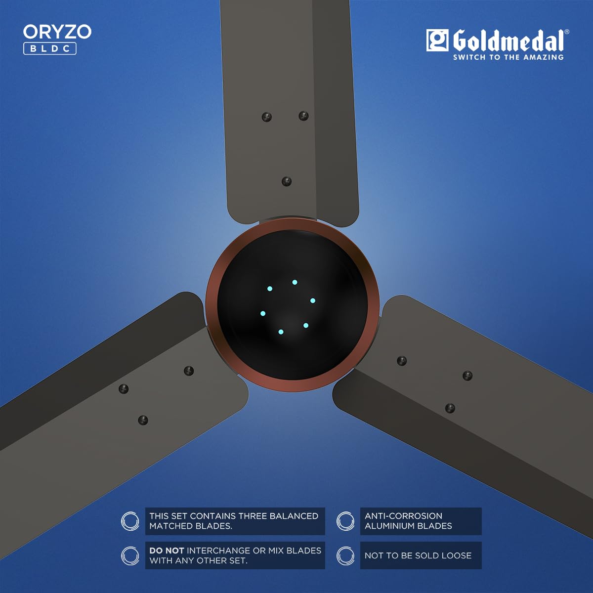 Goldmedal Oryzo BLDC 1200 mm Ceiling Fan with Remote-5