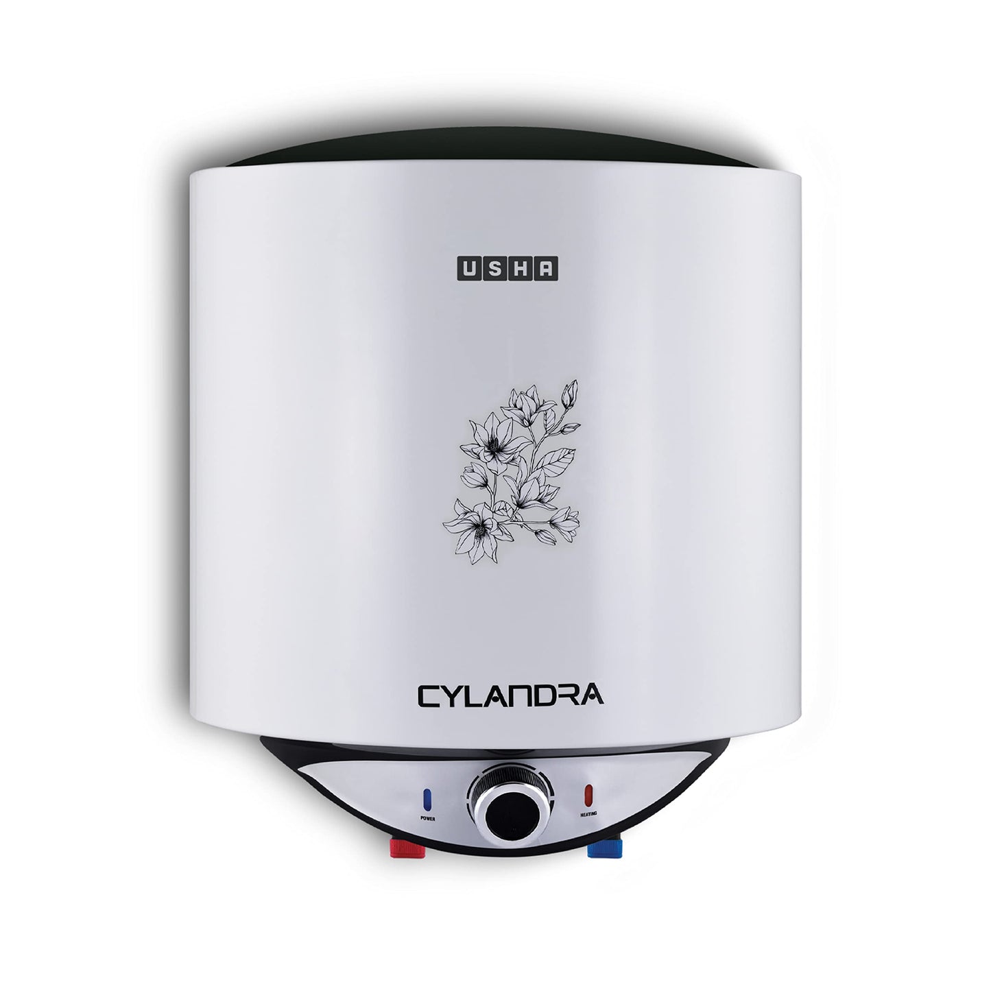 Usha Cylandra 25 Litre Storage Water Heater With Free Installation (White), Wall Mounting
