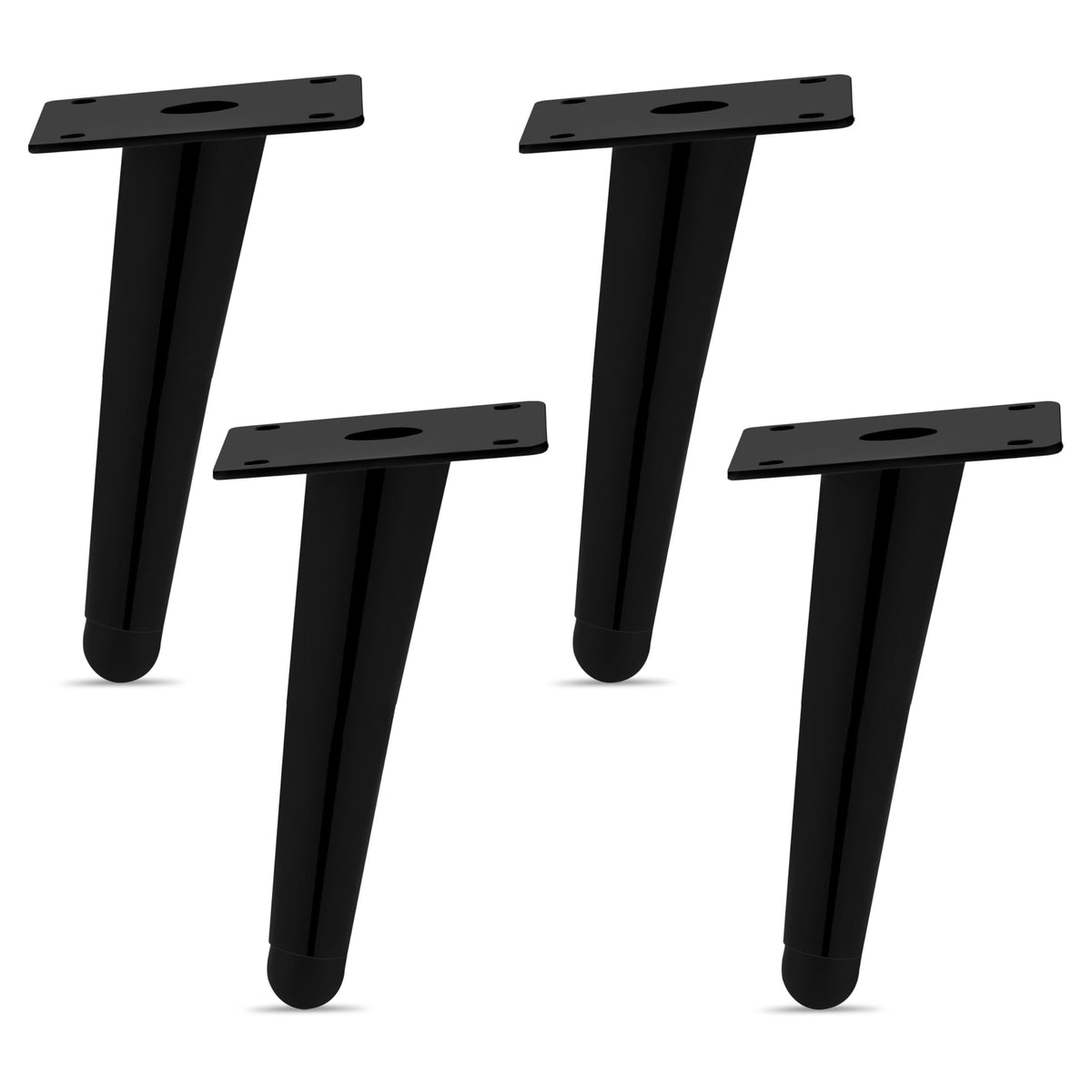 Plantex Heavy Duty Stainless Steel 6 inch Sofa Leg/Bed Furniture Leg Pair for Home/Furniture Sofa Legs for Table/Support Legs/Furniture Leg (Black Finish) Set of 4 Pcs