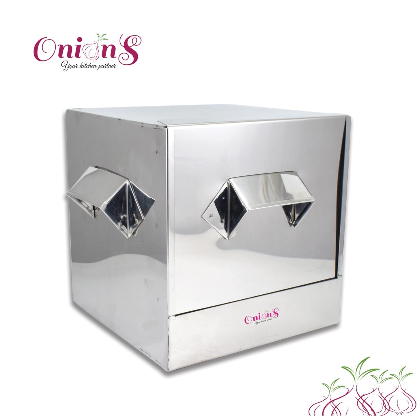 Onions Stainless Steel Cauka/Square/Cubic Idly cooker 4 + 2 plates with16 Regular idly Extra 2 Mini Idly plates - Gas stove and Induction Stove Compactible – FOR HOME USE ONLY