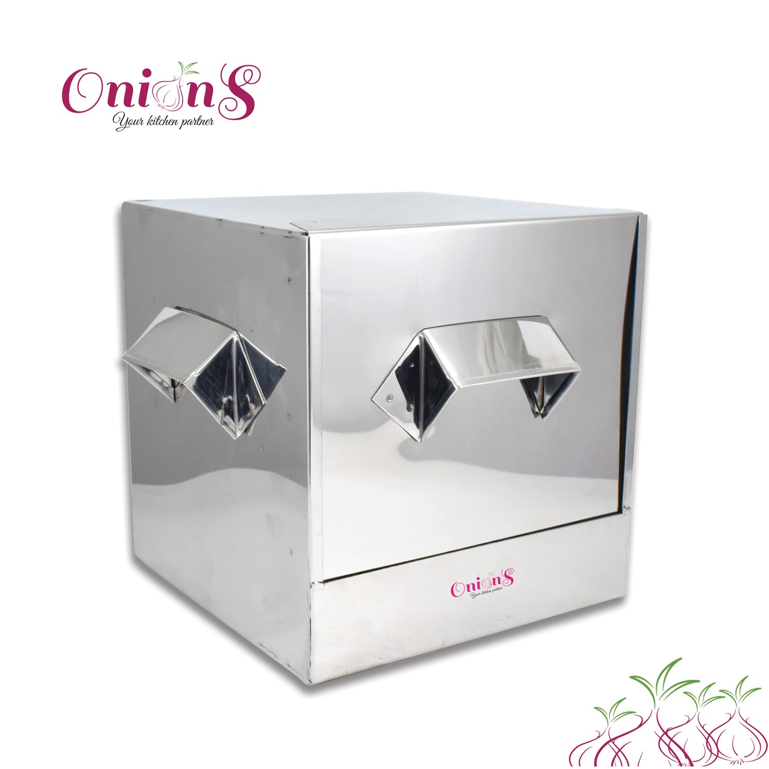 Onions Stainless Steel Cauka/Square/Cubic Idly cooker 4 + 2 plates with16 Regular idly Extra 2 Mini Idly plates - Gas stove and Induction Stove Compactible – FOR HOME USE ONLY