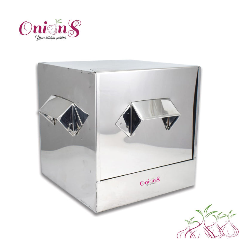 Onions Stainless Steel Cauka/Square/Cubic Idly cooker 4 plates with16 idli- Gas stove and Induction Stove Compactible, 1.5 liter, Silver