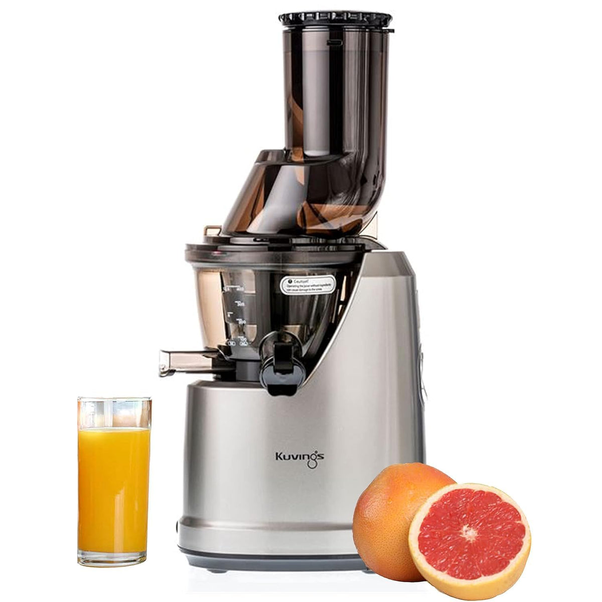 Kuvings B1700 Dark Silver Cold Press Juicer for Home with Attachments, All-in-1 Juicer for Fruits, Vegetables & Nut Milk, Smoothie & Sorbet, Patented JMCS Technology 10% More Juice, 12 Yrs Warranty