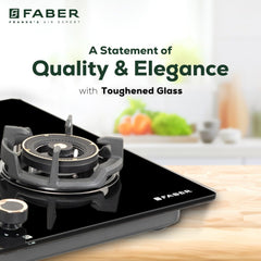 Faber 90Cm 4 Burner HOB|Auto Ignition|Built-In Or Hobtop|Flame Failure Device|Cast Iron Pan Support|Glass Matt Finish|Me