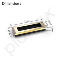 Plantex Sliding Door Handle/Concealed Handle for Sliding Door/96mm Concealed Handle for Wardrobe/Kitchen Cabinet - Pack of 2 (Brass Antique) (Model APS-DTC-3900)-2