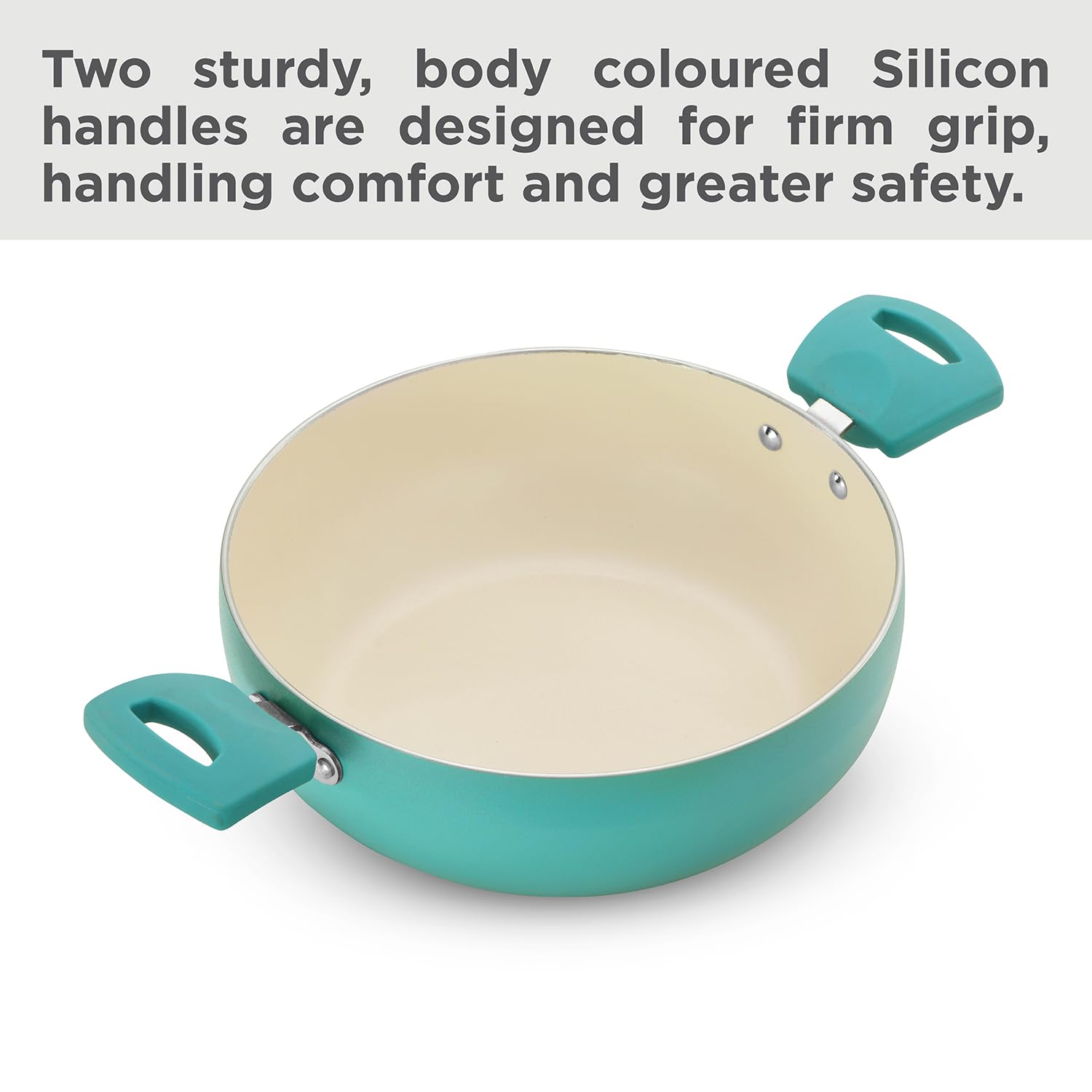 Hawkins 3 Litre Cook n Serve Casserole, Aqua Casserole with Glass Lid, Aqua Blue (IUC30G)