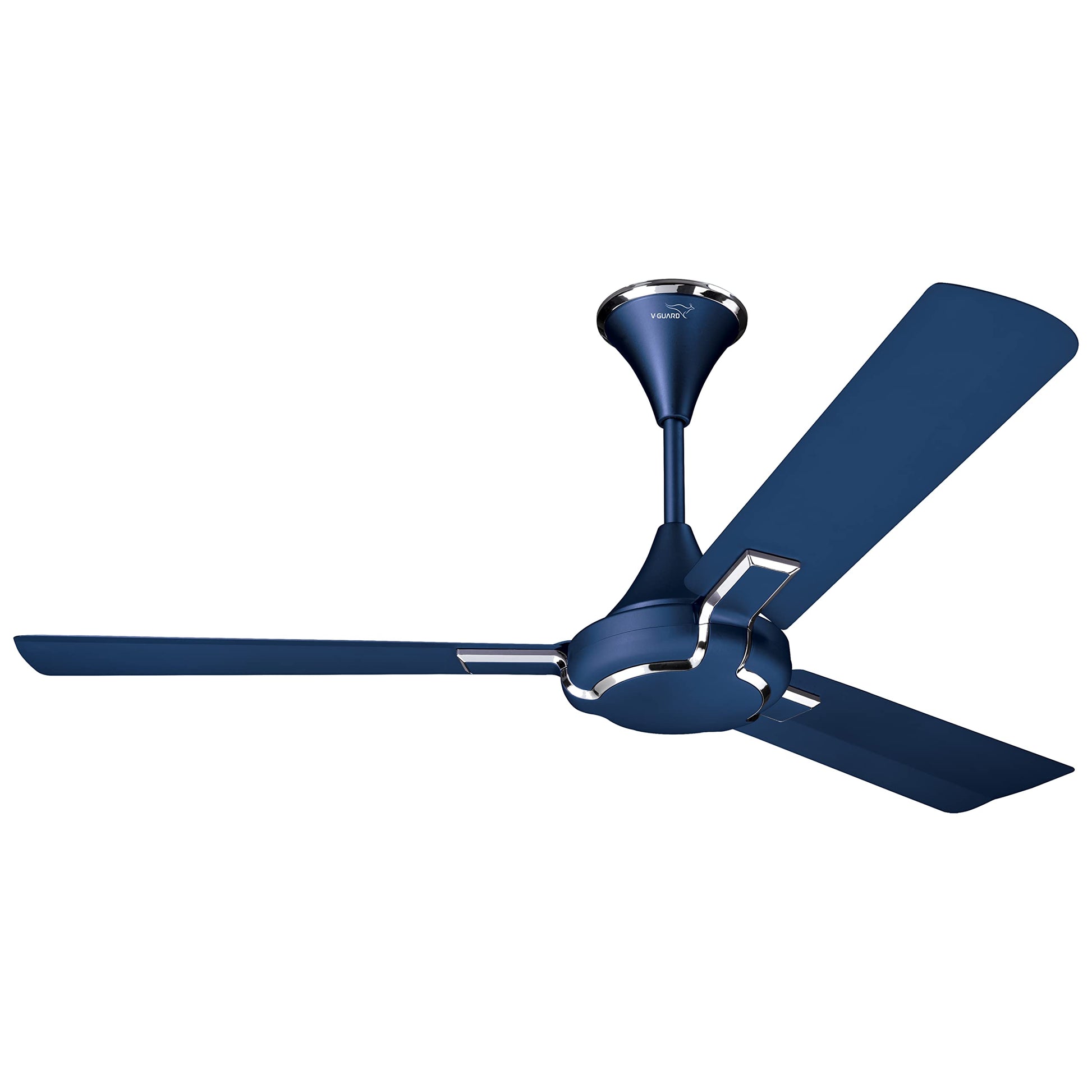 V-Guard Exado Pro AS High Speed Ceiling Fan For Home | BEE 1 Star Rating | 400 RPM | Dust Repellent Technology | Easy to Clean| (Pearl White Silver),1.2 Meter