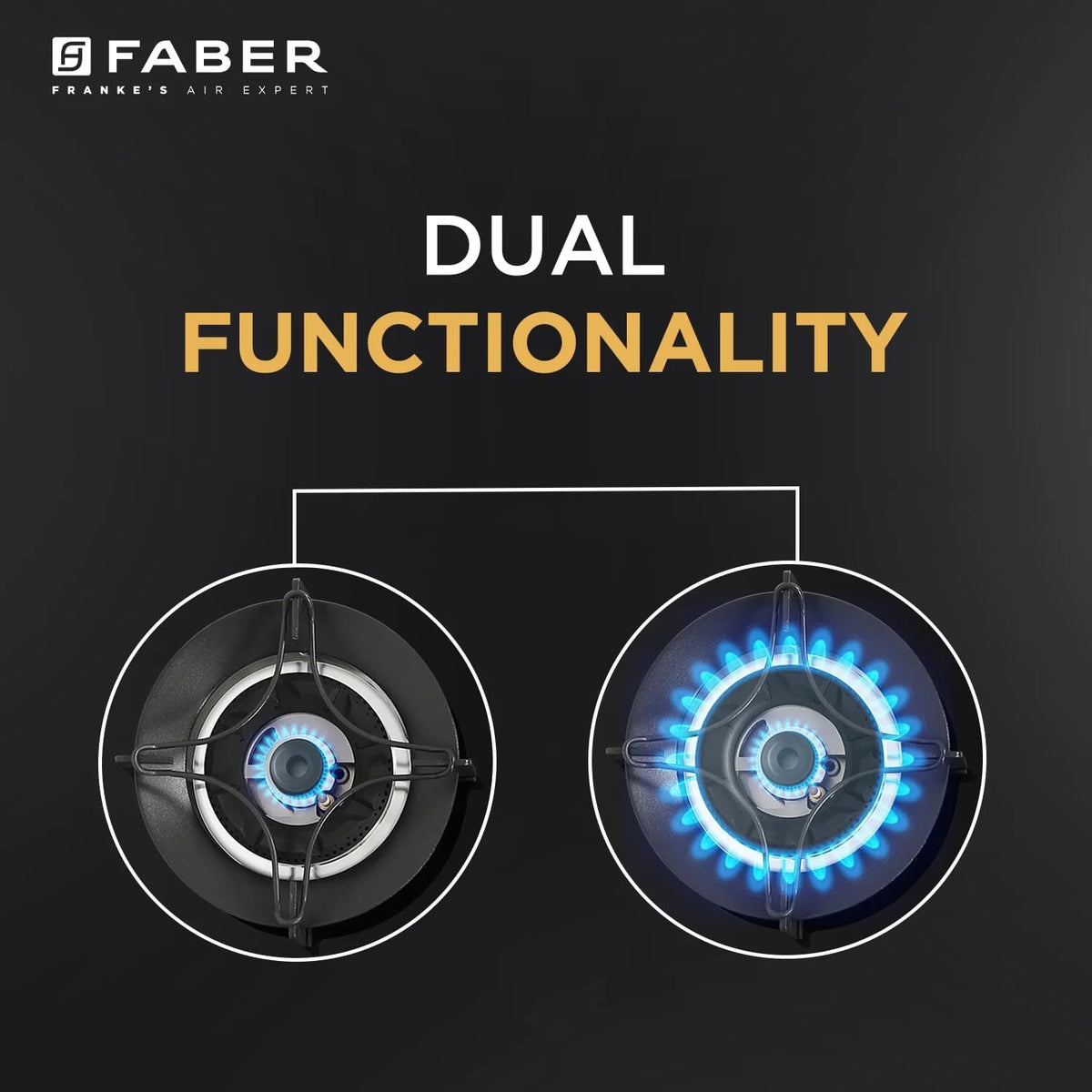 Faber Hob 90 cm 4 Burner|Auto-Ignition|Spillage Proof|Brass Burners|Metal Knobs|Pan Support|2yrs on Burner,5 Yrs Warrant