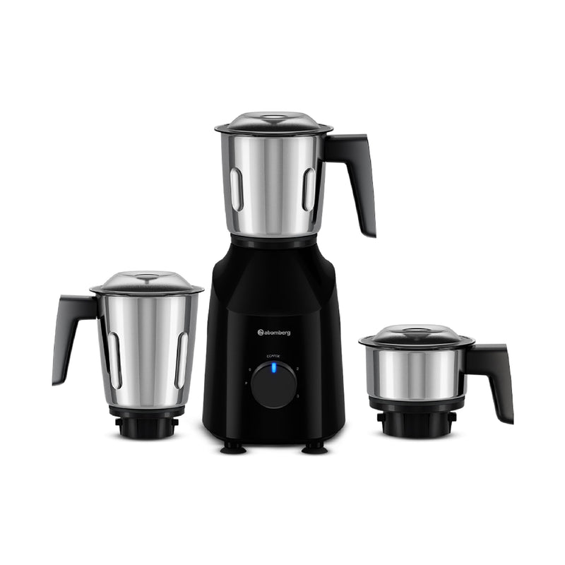 Atomberg Xiana 750 Watt Mixer Grinder | 3 Multipurpose Stainless Steel Jars | Coarse Mode for Silbatta-like Textures | Powerful Intelligent Motor | Easy Fault LED Indication | Peach Blossom
