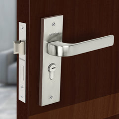 Plantex Heavy-Duty Door Lock Set - Main Door Lock Handle Set/ 6-Lever Lock Mechanism with 3 Years of Warranty/Mortise Lock with 3 Keys, Brass Lock Body & Cylinder (8107 - Matt)-1