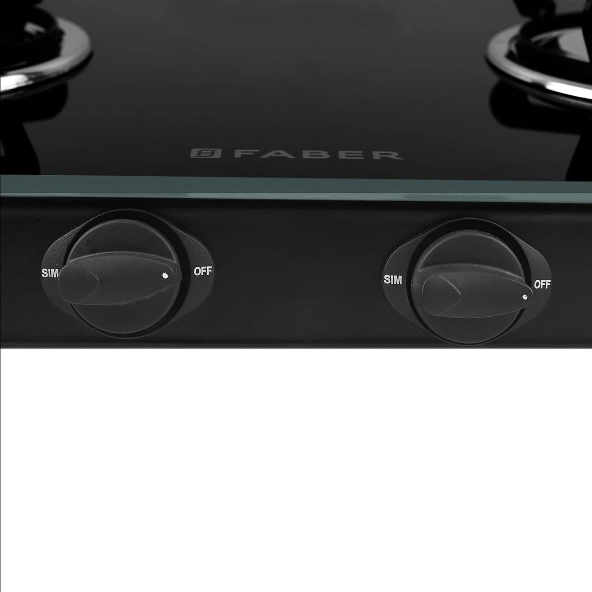 Faber Jumbo 2 Burner Black Cooktop with Glass Top| Brass Burners | Easy to clean | 2 Years comprehensive Warranty | 5 Ye