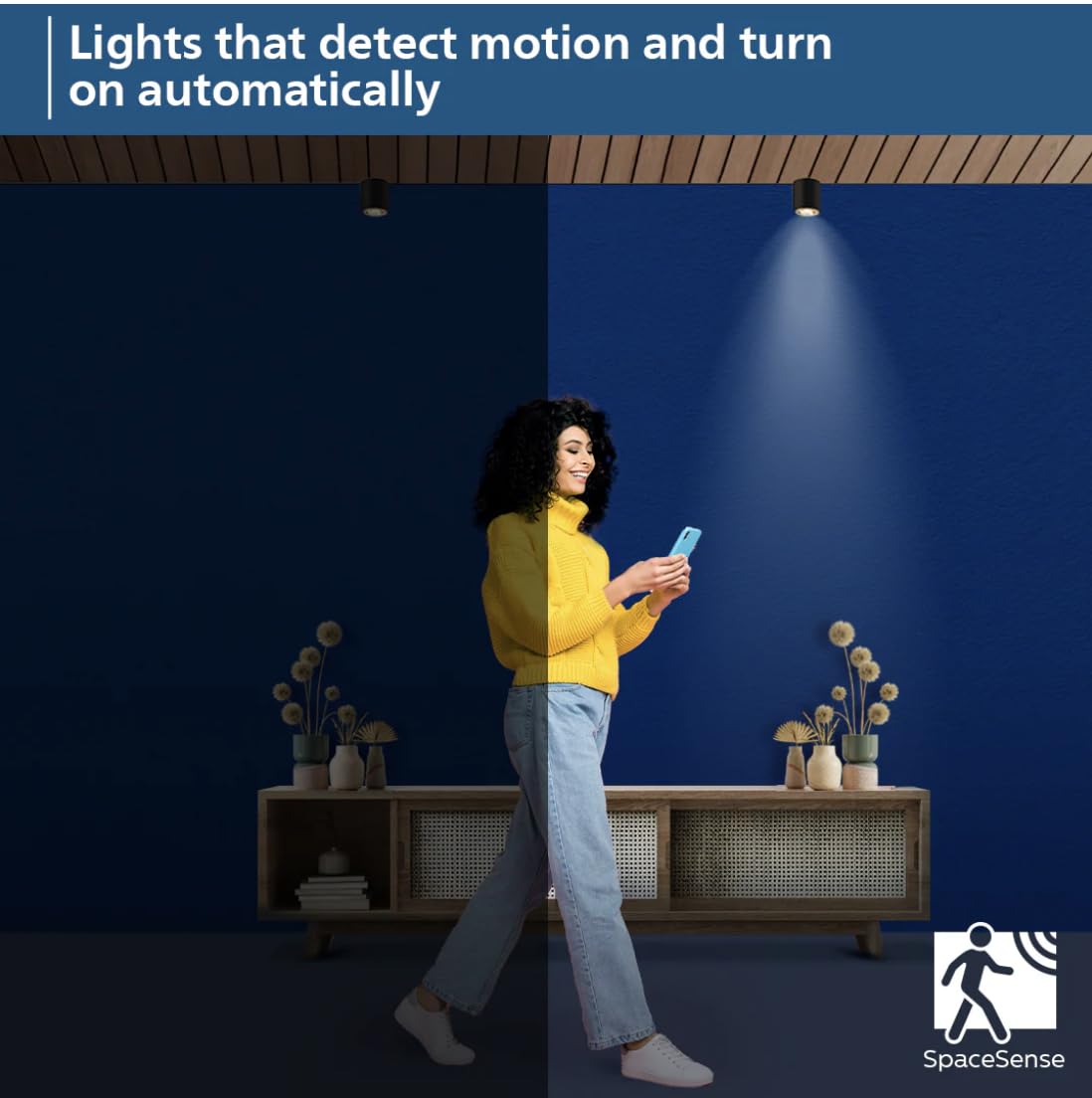 Philips 12W Smart Wi-Fi Surface COB Spot Light, tunable Light Warm to Cool
