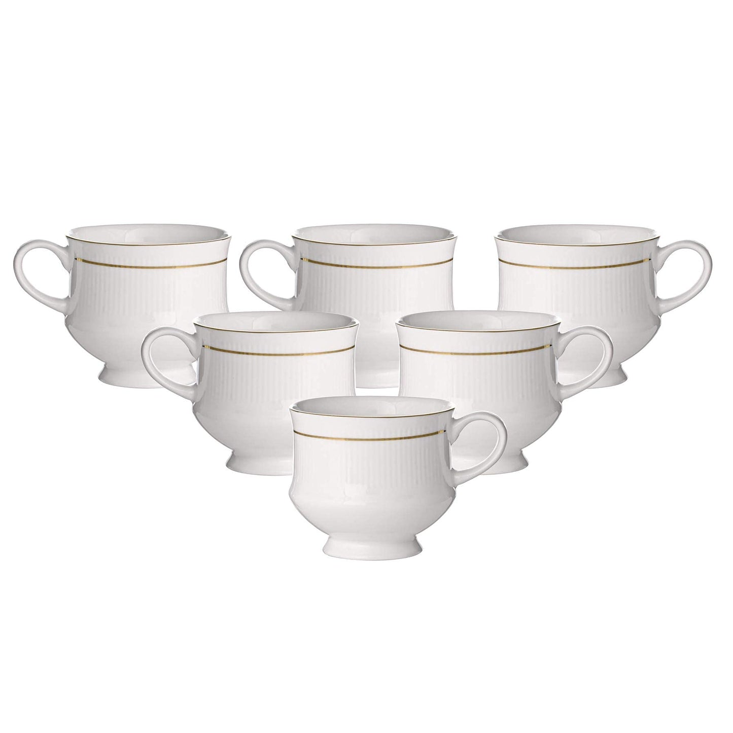 Clay Craft New Lilly Gold Line Coffee & Tea Mugs GL 110 Series, Set of 6