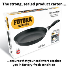 Hawkins Futura 24 cm Frying Pan, Non Stick Fry Pan, Frypan, Black (NF24)