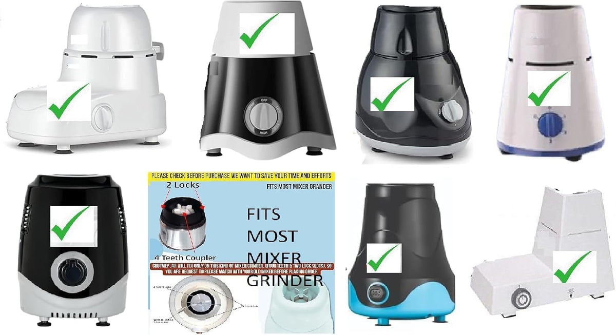 A ltrr Mixer Grinder Jar 800ml | For Maharaja Whiteline, Bajaj, Lifelong, Orient – Selected Models Only | Please Check Product Images Before Purchase in first image