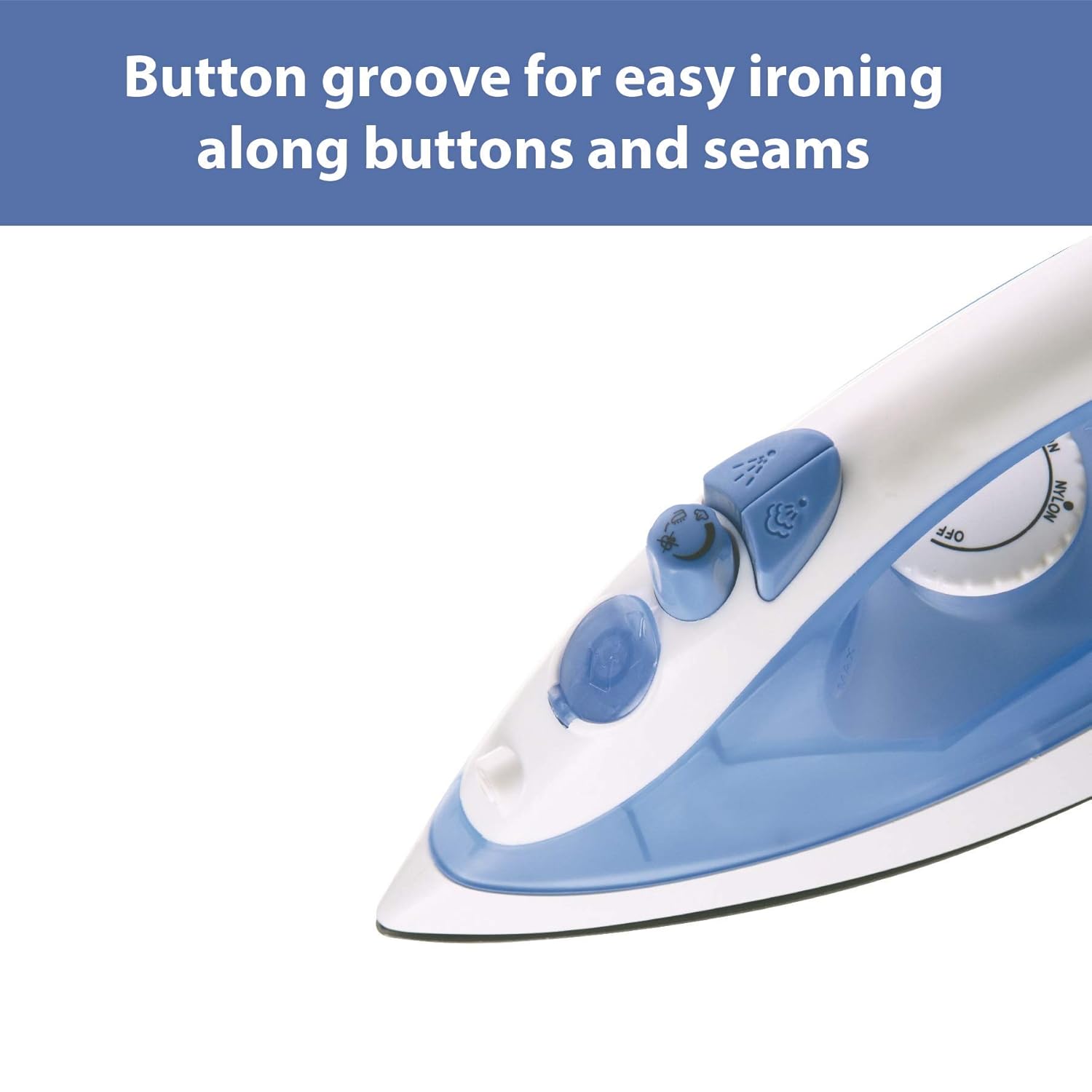 USHA Steam Pro SI 3713, 1300 W Steam Iron, Powerful Steam Output Up to 18 G/Min, Non-Stick Soleplate (White & Blue), 1300 Watts (Pack of 2)