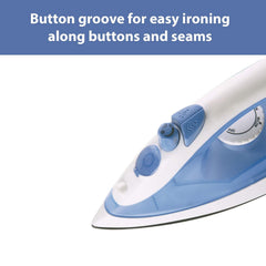 USHA Steam Pro SI 3713, 1300 W Steam Iron, Powerful Steam Output Up to 18 G/Min, Non-Stick Soleplate (White & Blue), 1300 Watts (Pack of 2)