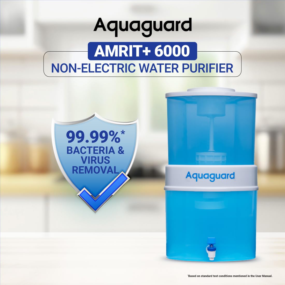 Eureka Forbes Aquaguard Amrit+ 6000 Non-Electric Water Purifier (GWPDAMRIT6KL00)
