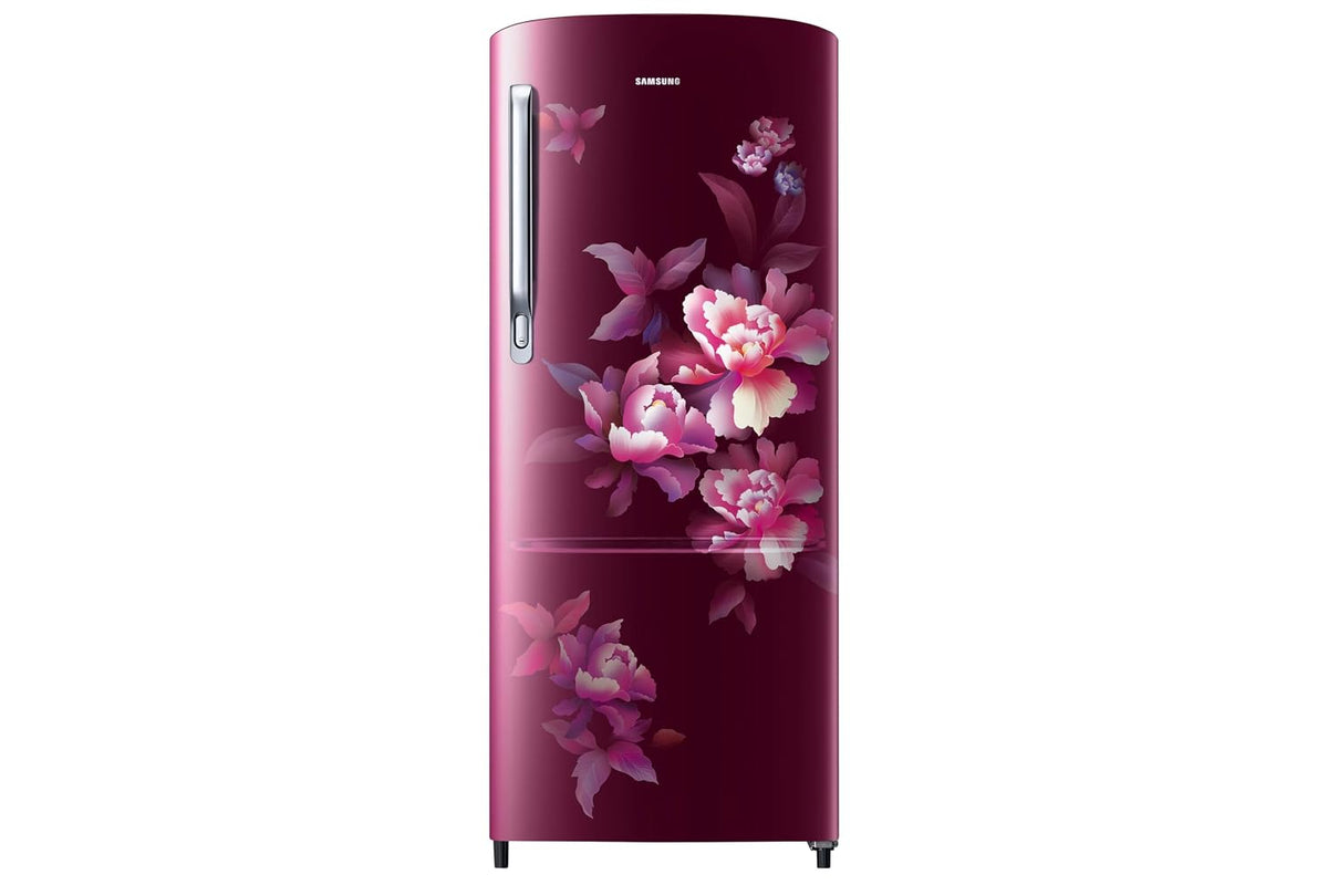 Samsung 183 L, 2 Star, Digital Inverter, Direct-Cool Single Door Refrigerator (RR20H2712HN/NL, Himalayan Poppy Red, Single Touch Defrost, 2026 Model)-1