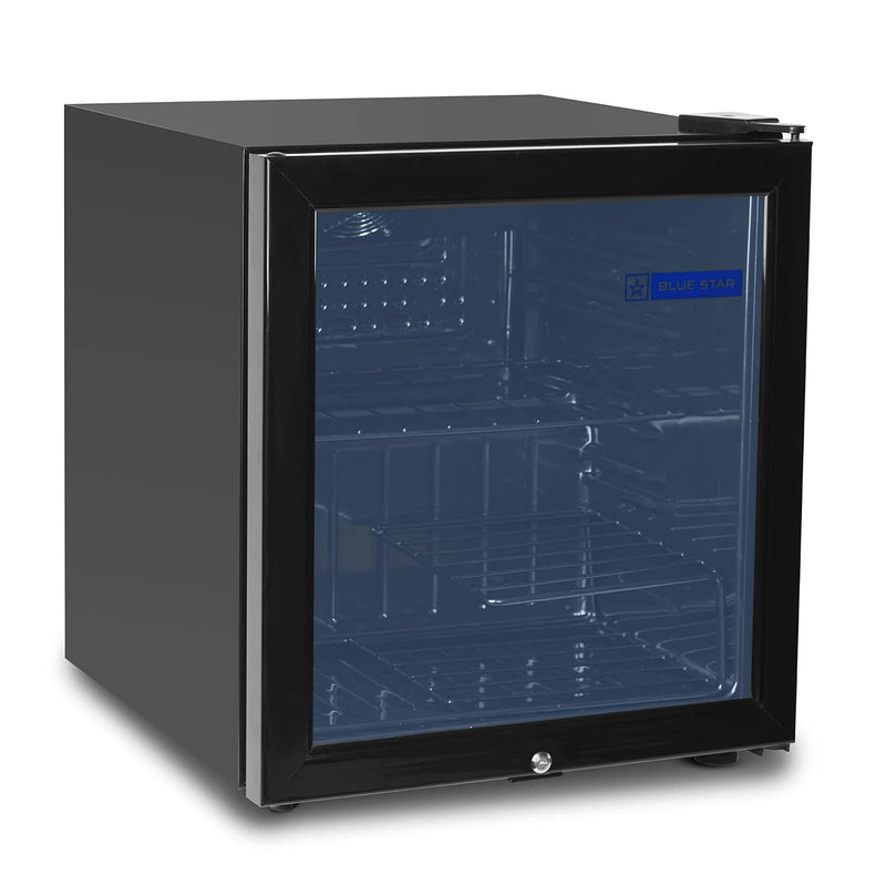 Blue Star VC65D Automatic Single Door Visi Cooler (55 Ltrs, 3 Shelves, Black)