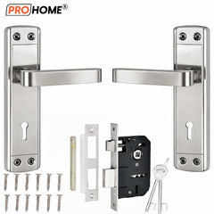 PRO HOME Sentinel Mortise Main Door Lock Set with 6 Lever Mechanism, Heavy Duty MS Steel Body, Includes 2 Keys, Suitable for 25–40 mm Doors, 1 Year Warranty
