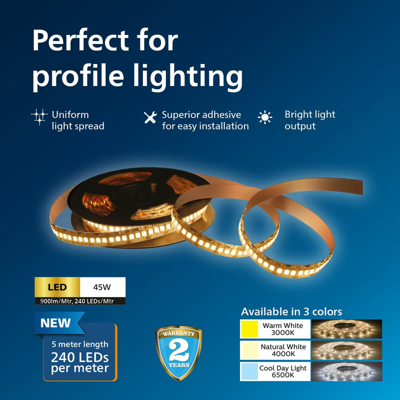 Philips 5-Meter LED Profile Light With Driver (Pack of 4)
