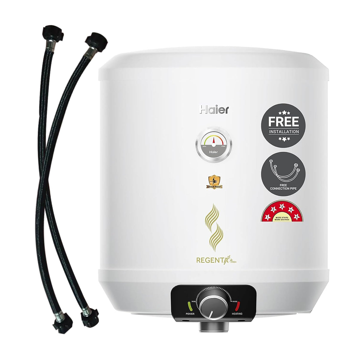 Haier Regenta Pro+ Water Geyser 15 ltr 5 Star 1-3 KW Convertible Electric Geyser Free Installation & Connection Pipe (ES15V-Regenta Pro+)-1