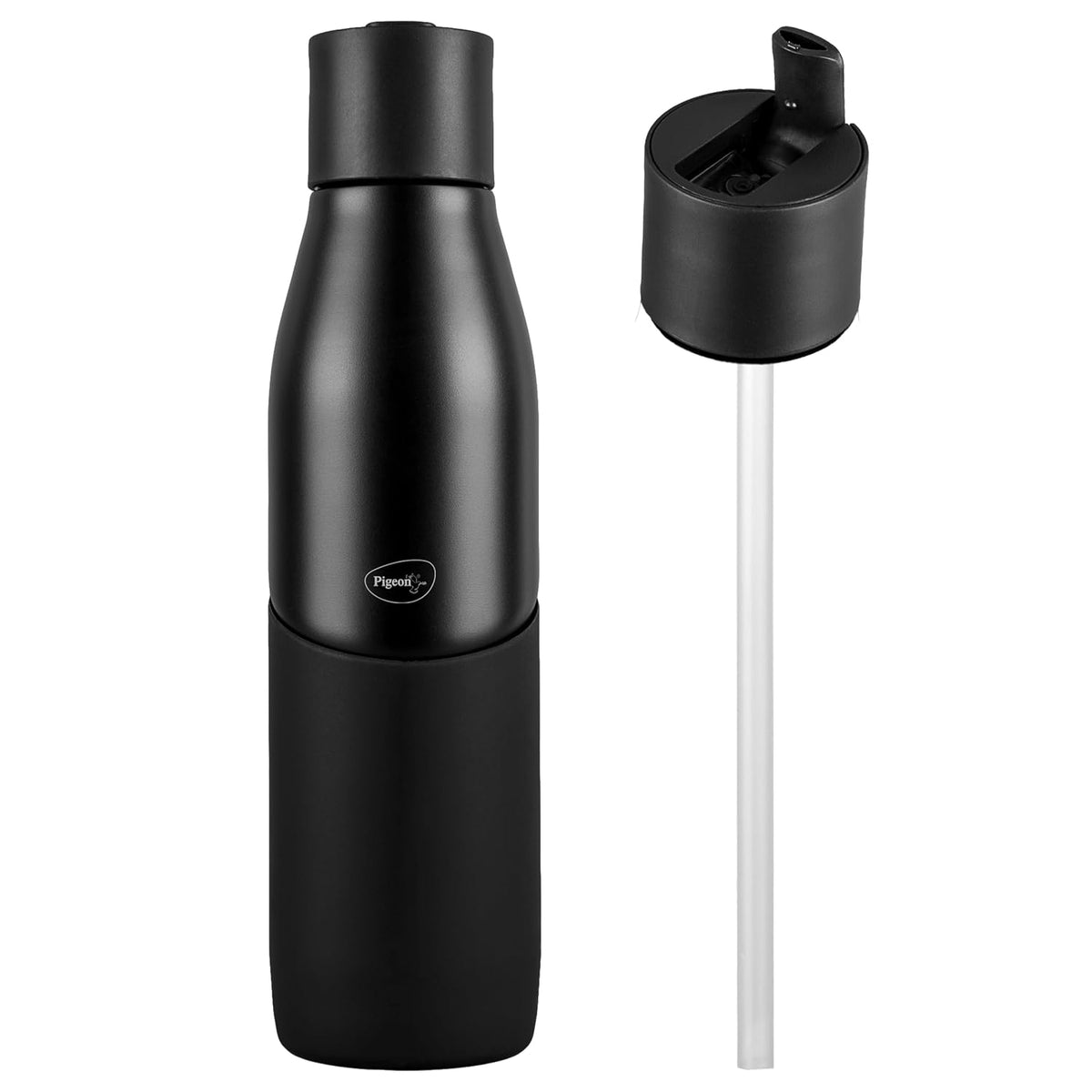 Pigeon by Stovekraft Luxe Thermos Stainless Steel Sipper Flask 750ml with Straw| 24 Hours Hot and Cold|Leak Proof|Easy t