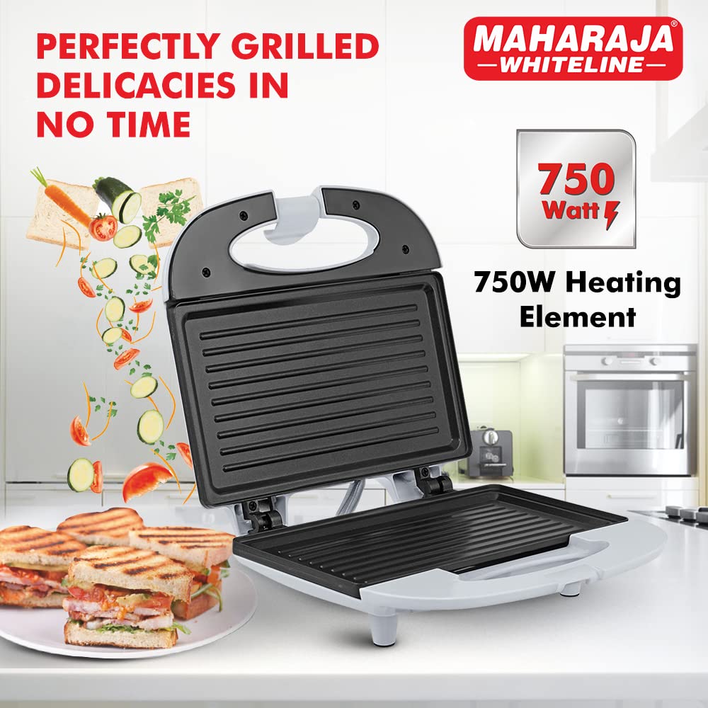 Maharaja Whiteline Viva SM-103 750-Watt Sandwich Maker (White)