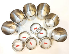 STEEPLE 1 Litre Stainless Steel Containers for kitchen with See Through Lid | Ubha Dabba | Vertical Canisters, Silver Pack Of 6