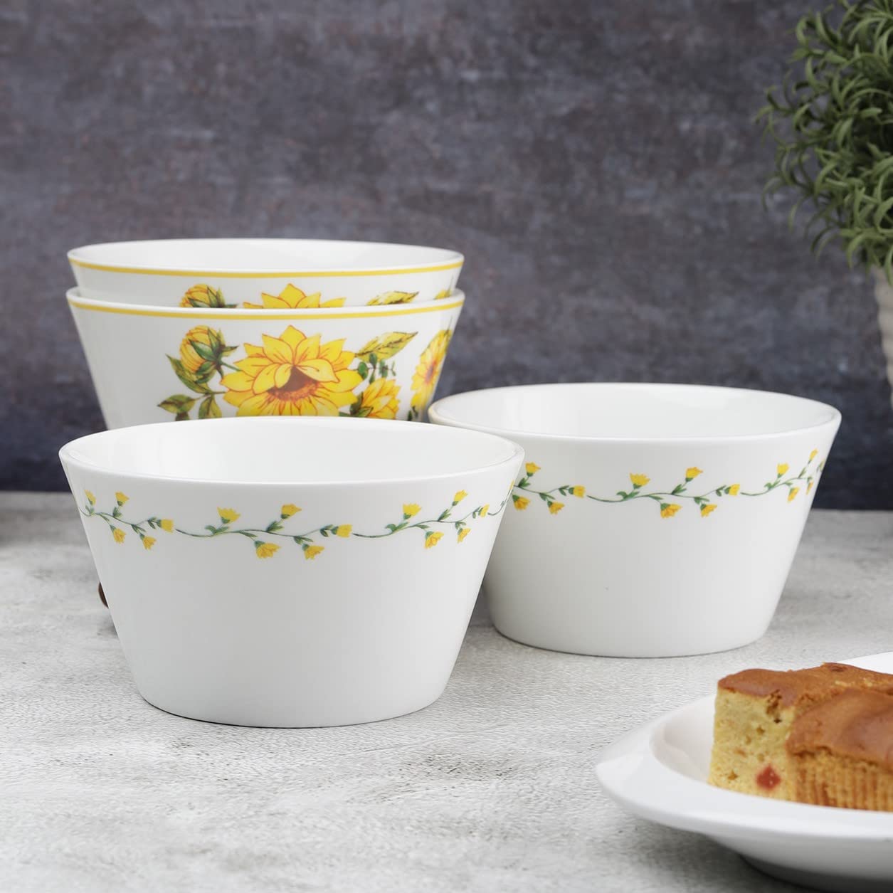 Clay Craft Cream Imperial Cup & Saucer 180ml, Set of 12 (6 Cups + 6 Saucers) Blue