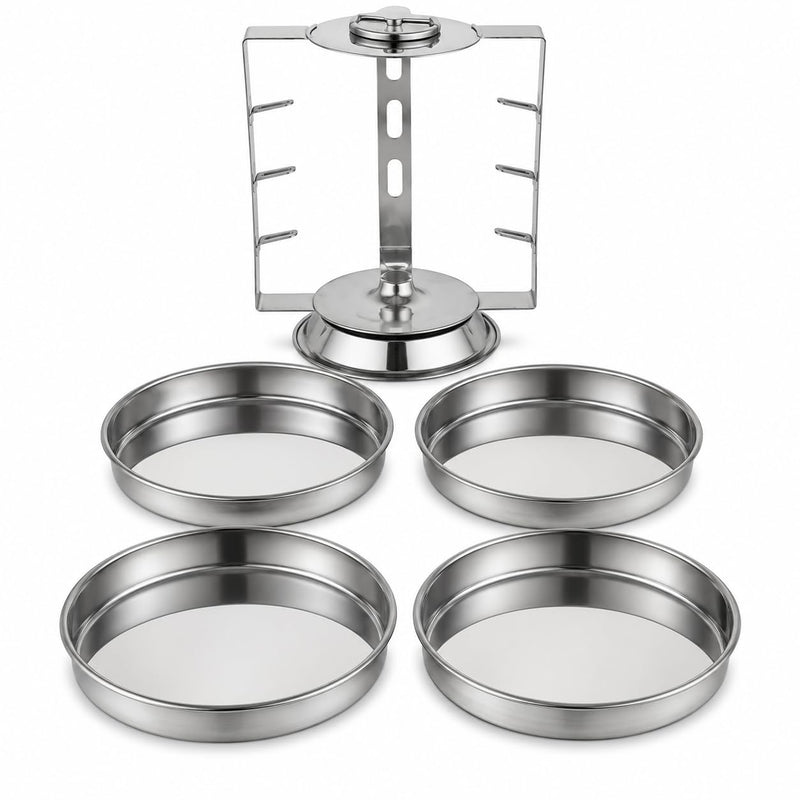 Thatte Idli Maker Stainless Steel | dhokla maker | idiyappam, pan cake maker | 4 plates with heavy stand