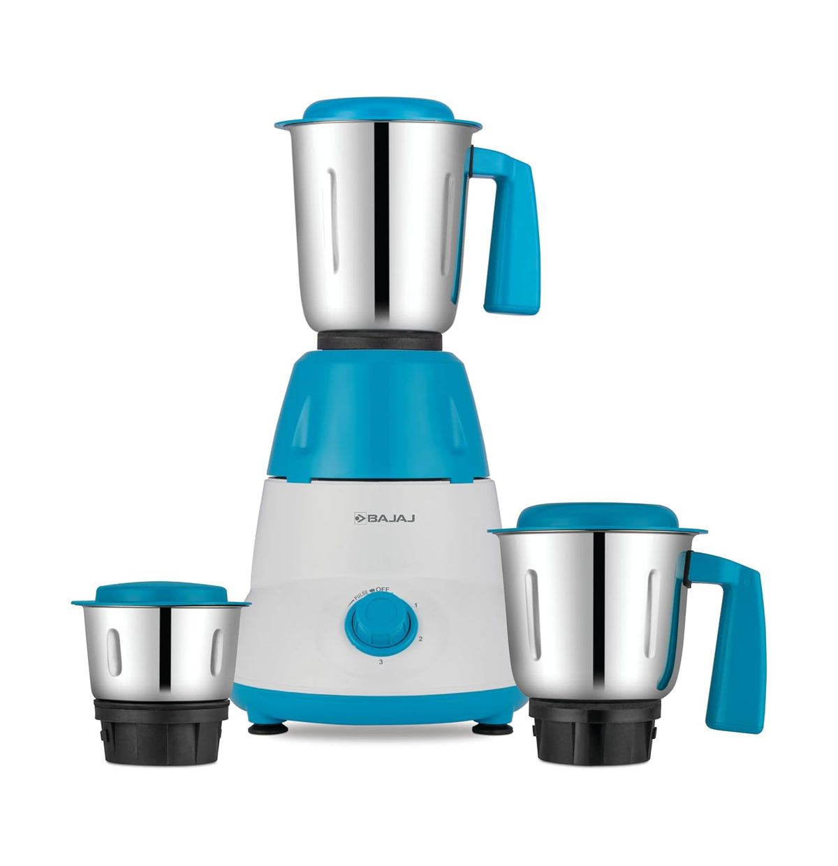 Bajaj GX8 750 Watt Mixer Grinder | Powerful 750W Titan Motor | 2-In-1 Blade Dry Grinding Jar | 2 Yrs Warranty 【Blue】