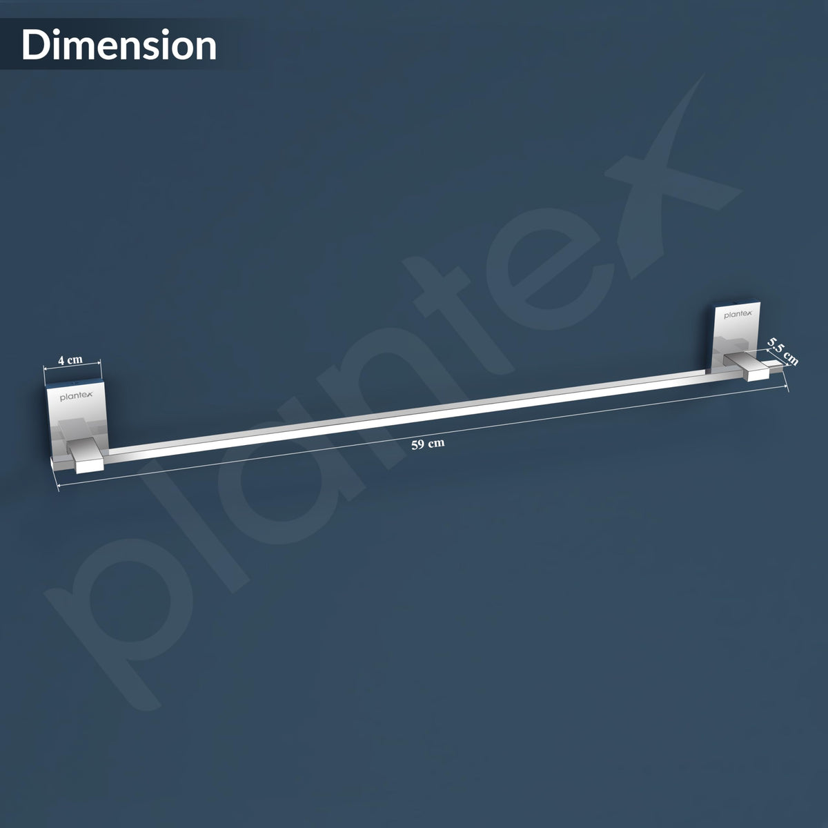 Plantex 304 Grade Stainless Steel 24 inch Single Towel Rod/Towel Holder for Bathroom/Towel Bar/Hanger/Stand/Bathroom Accessories - Senso (Chrome)-6