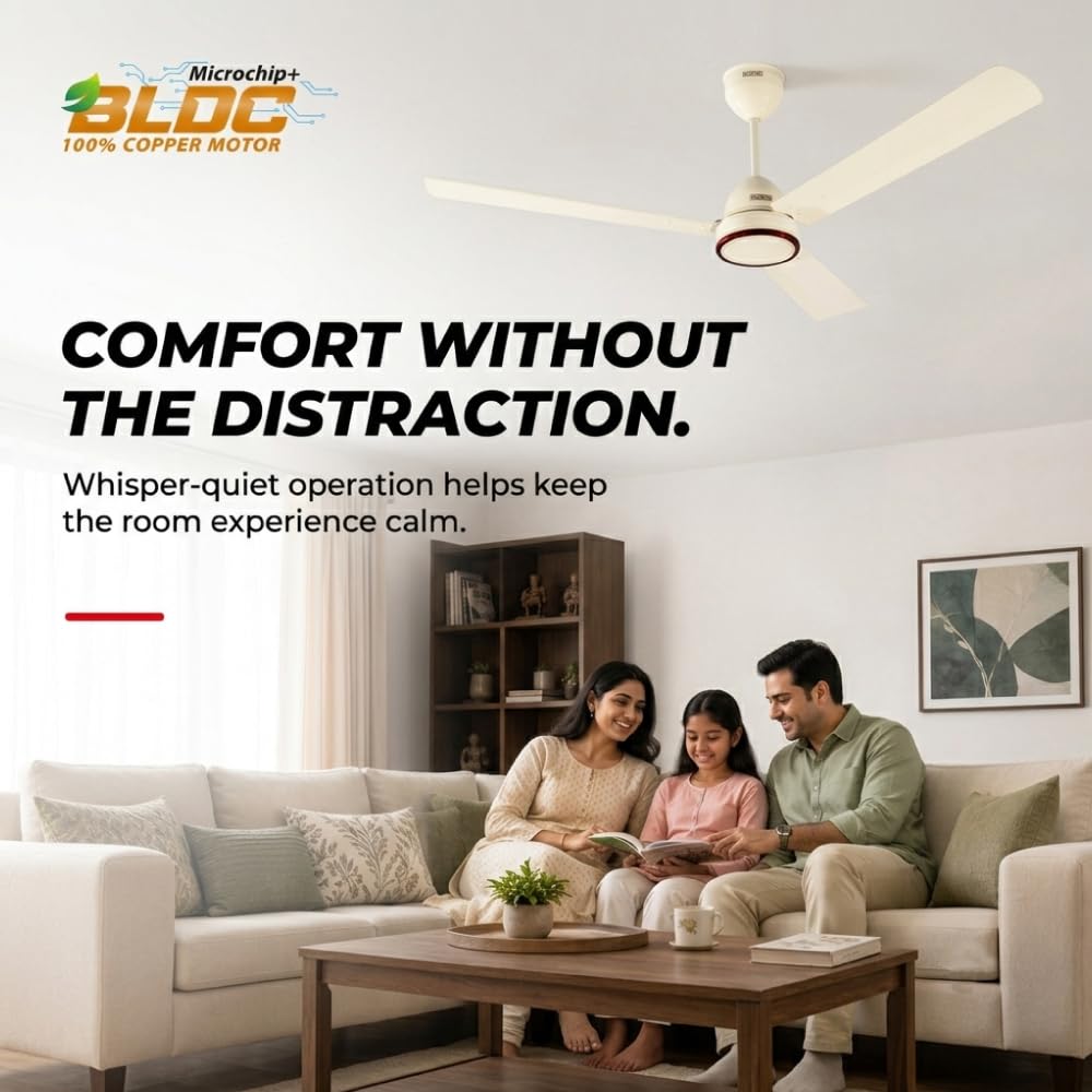 USHA AeroEdge BLDC 1200 mm Ceiling Fan with RF Remote | 5 Star-4